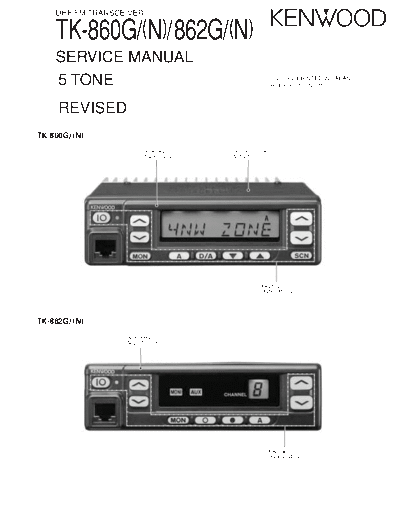 Kenwood B51-8563-10  Kenwood UHF FM Transceiver UHF FM Transceiver Kenwood TK-860G & 862G B51-8563-10.pdf