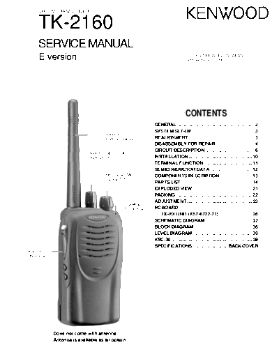 Kenwood B51-8673-00-TXT  Kenwood VHF FM Transceiver VHF FM Transceiver Kenwood TK-2160 E version B51-8673-00-TXT.pdf