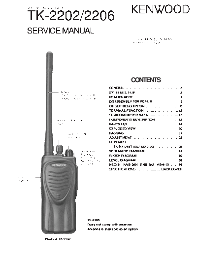 Kenwood B51-8677-00-TXT  Kenwood VHF FM Transceiver VHF FM Transceiver Kenwood TK-2202 & 2206 B51-8677-00-TXT.pdf