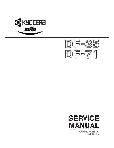 Kyocera DF 35 DF 71 SM  Kyocera Printer _OPTIONS DF-71 SERVICE_MANUAL DF_35_DF_71_SM.PDF