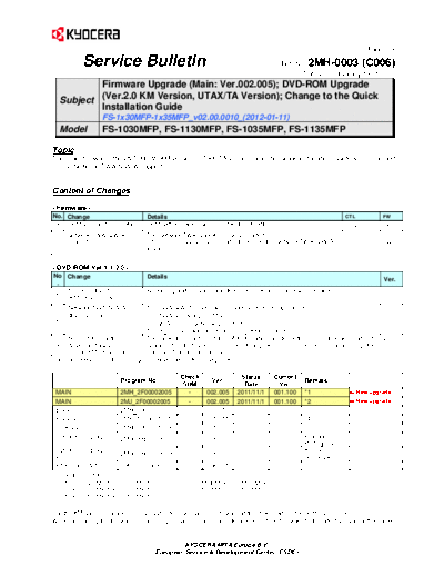 Kyocera SB-2MH-0003-C006  Kyocera Printer FS-1030MFP-1035MFP-1130-1135 SERVICEBULLETIN SB-2MH-0003-C006.pdf