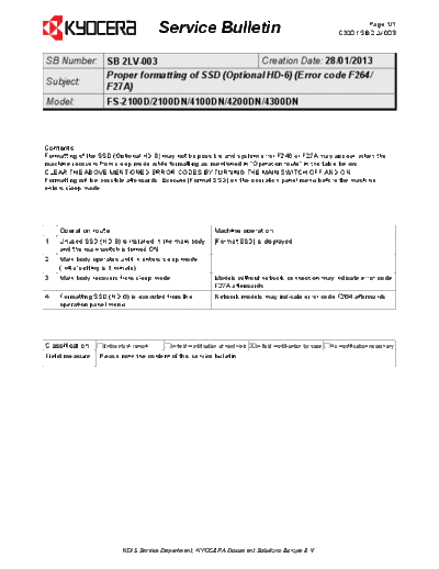 Kyocera 2LV-003  Kyocera Printer FS-2100-4100-4200-4300 ServiceBulletin 2LV-003.pdf