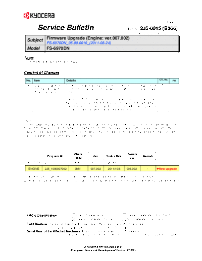 Kyocera SB-2J5-0015-B366  Kyocera Printer FS-6970 ServiceBulletins SB-2J5-0015-B366.pdf