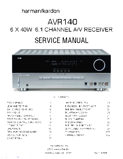 Harman Kardon AVR-140 Rev 1  Harman Kardon AVR AVR-140 AVR-140 Rev 1.pdf