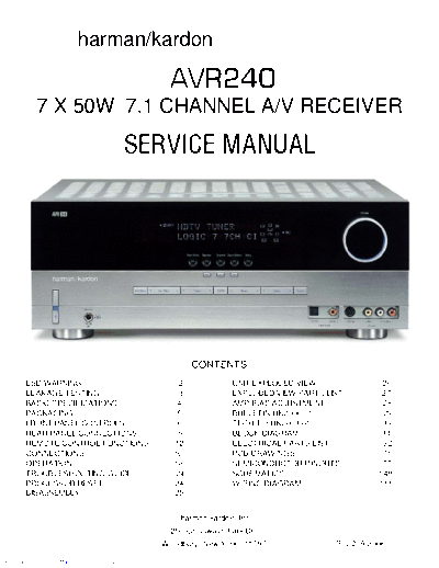 Harman Kardon AVR-240 Rev 2  Harman Kardon AVR AVR-240 AVR-240 Rev 2.pdf