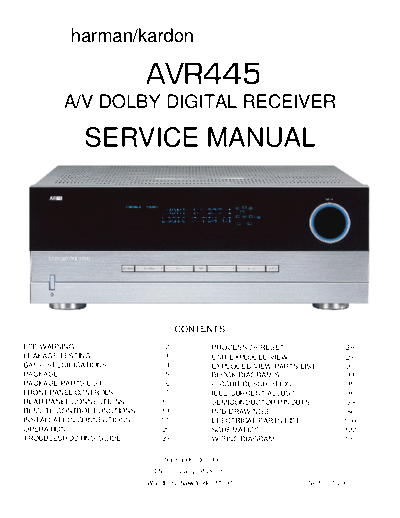 Harman Kardon AVR-445 Rev 1  Harman Kardon AVR AVR-445 AVR-445 Rev 1.pdf