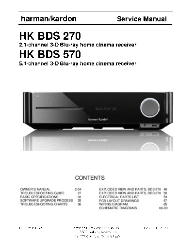 Harman Kardon BDS-270 & 570 Rev 1  Harman Kardon BDS BDS-270 & 570 BDS-270 & 570 Rev 1.pdf