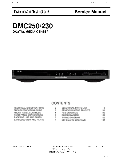 Harman Kardon DMC-250 & 230 Rev 0  Harman Kardon DMC DMC-250 & 230 DMC-250 & 230 Rev 0.pdf