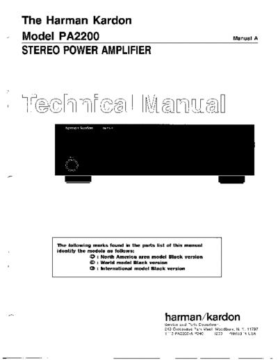 Harman Kardon PA-2200  Harman Kardon PA PA-2200 PA-2200.pdf