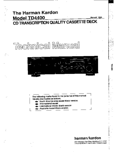 Harman Kardon TD-4400  Harman Kardon TD TD-4400 TD-4400.pdf