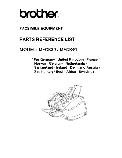 Brother MFC-830, 840 Parts Manual  Brother Printers MFC Brother MFC-830, 840 Parts Manual.pdf