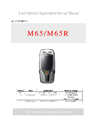 siemens M65 M65R Lvl2 V1.1  siemens Mobile Phone SIEMENS M65_M65R M65_M65R_Lvl2_V1.1.pdf