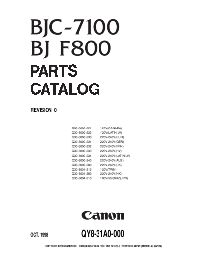 CANON BJC 7100pc  CANON Printer BJC7100 BJC 7100pc.rar