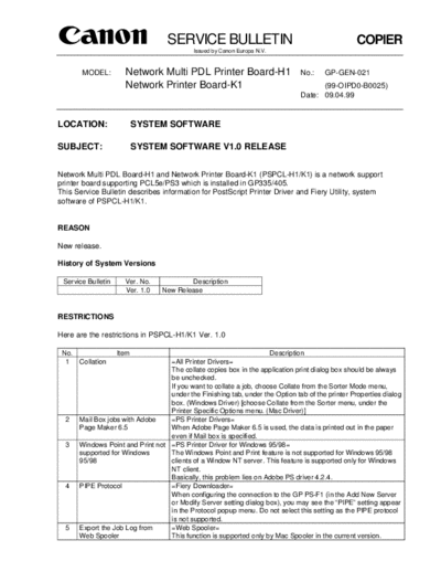 CANON gpgen-21  CANON Copiers GP 405 ServBull ServBullGP405 gpgen-21.pdf