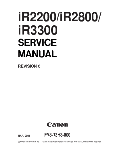 CANON ir2200 2800 3300sm  CANON Copiers iR2200_2800_3300 ir2200_2800_3300sm.pdf
