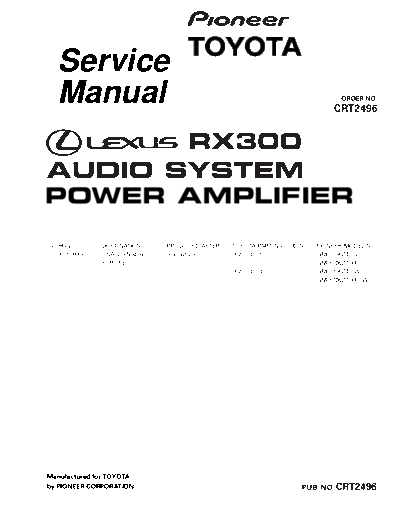 Lexus GM-8706 GM-8306 RX300  Lexus Car Audio GM-8706_GM-8306_RX300.pdf