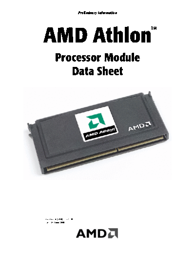 AMD Athlon Processor Module Data Sheet  AMD AMD Athlon Processor Module Data Sheet.pdf