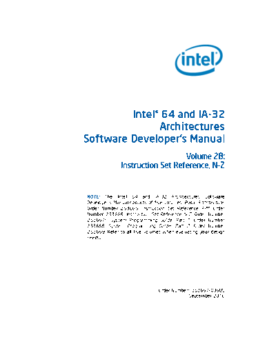 Intel � 64 and IA-32 Architectures Software Developer